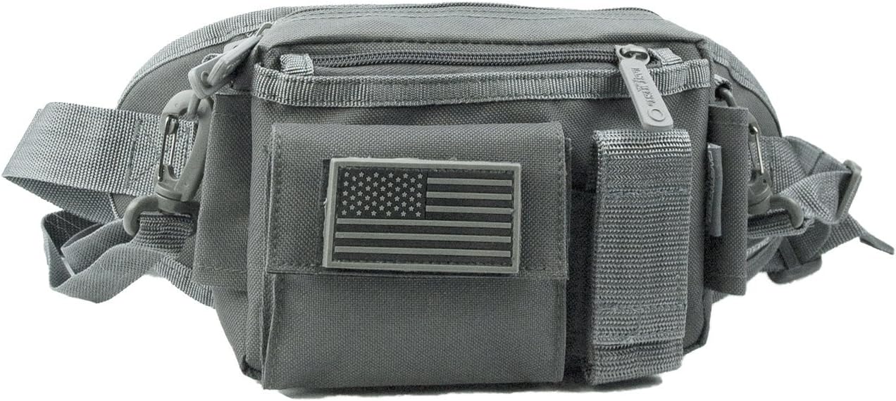 IMPACK RF1106 2-in-1 Tactical Military Look Camouflage Military Molle Pouch Utility Gadget Waist Fanny Pack Cross Bag