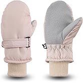 JANGANNSA Winter Toddler Mittens Boys Girls Snow Mitten Fleece Warm Kids Gloves Cold Weather