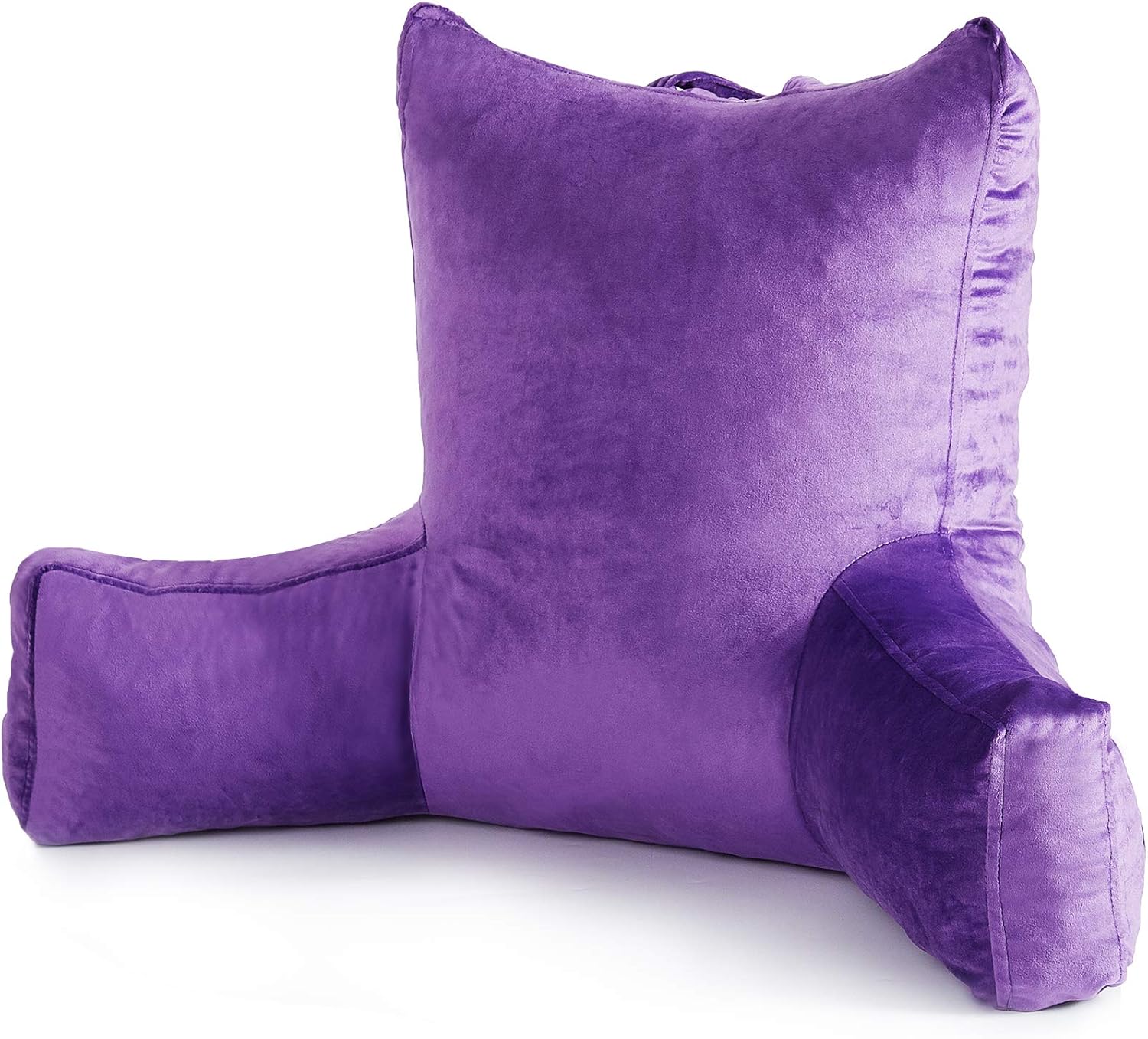 Neustern Reading Pillow with Arms, Premium Shredded Memory Foam TV Backrest with Washable Cover (22 inches, Noble Purple): Kitchen & Dining