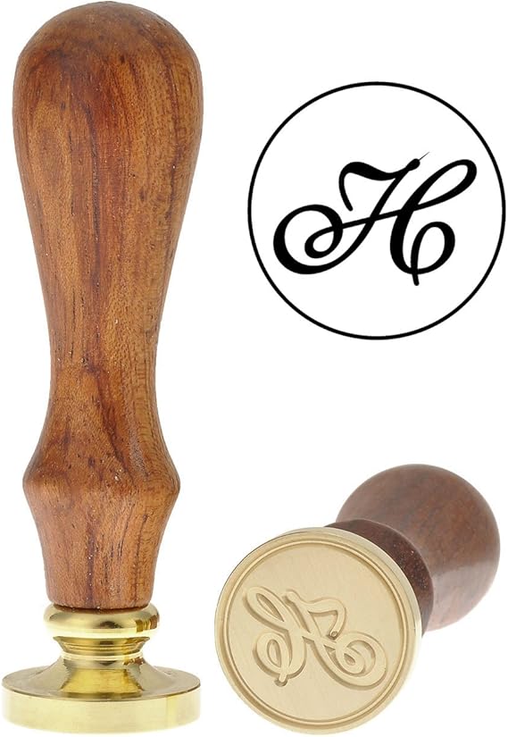 Letter H Wax Seal Stamp, Yoption Vintage Retro Brass Head