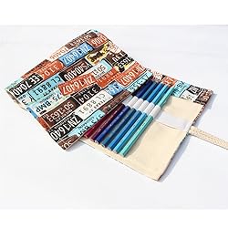 SIPLIV Canvas Roll-up Pencil Wrap, Travel Drawing