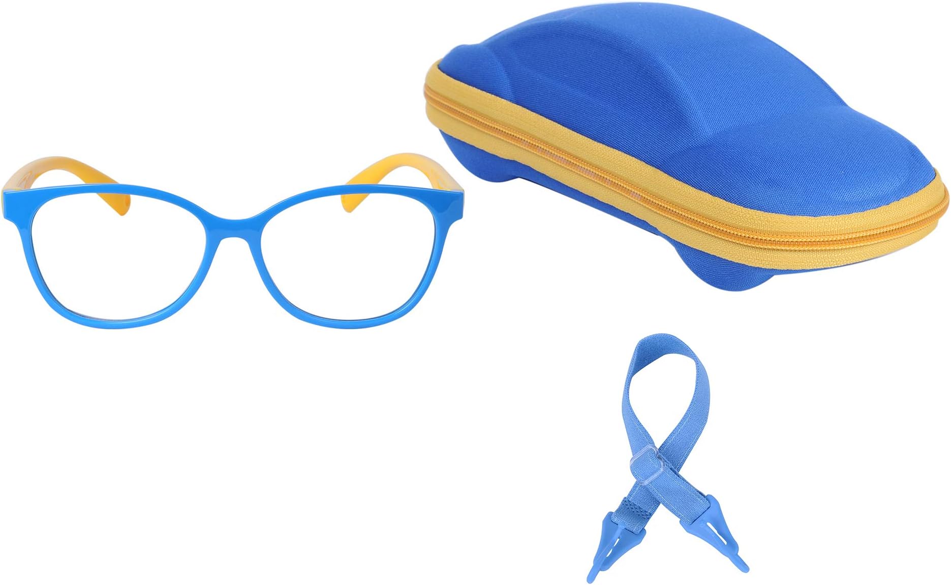 JoXiGoKids Blue Light Blocking Glasses for Boys Girls with Adjustable Strap + Case + Cleaning Cloth