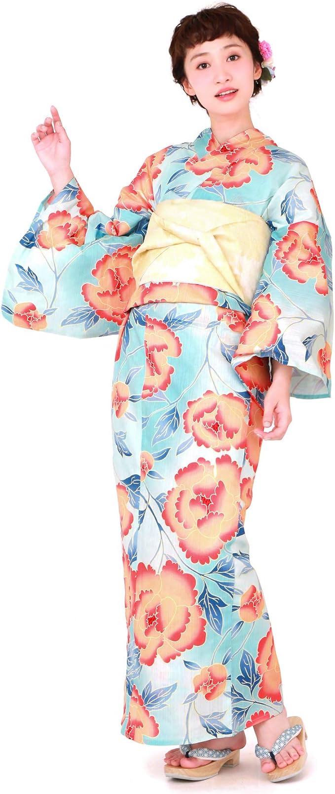 ソウビエン 浴衣セット レディース レトロ Oshima Uco 水色 ブルー オレンジピンク グラデーション 牡丹 花柄 綿 大島優子 花火大会 夏祭り ゆかた 女性 浴衣 通販 Amazon ソウビエン 浴衣セット レディース レトロ Oshima Uco 水色 ブルー オレンジピンク グラデーション 牡丹 花柄 綿 大島優子 花火大会 夏祭り ゆかた 女性 浴衣 通販 Amazon