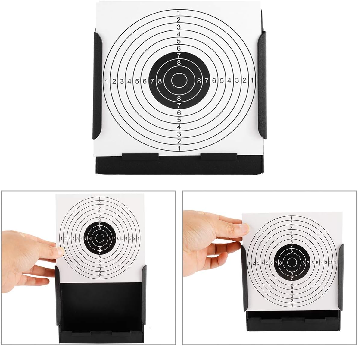 Metal Box BB Trap Target with 20 Shooting Paper Targets, Airsoft Pellet Trap Catcher, Mini BB Gun Target for Shooting Practice and Air Soft Gun Training (Black) : Sports & Outdoors