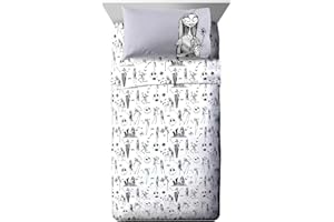 Jay Franco Kids Sheet Set with Fitted, Flat Sheets & Pillow Cover - Ultra-Soft Bedding with Pillowcase for Room Decor, White - Nightmare Before Christmas, 3 Piece Twin