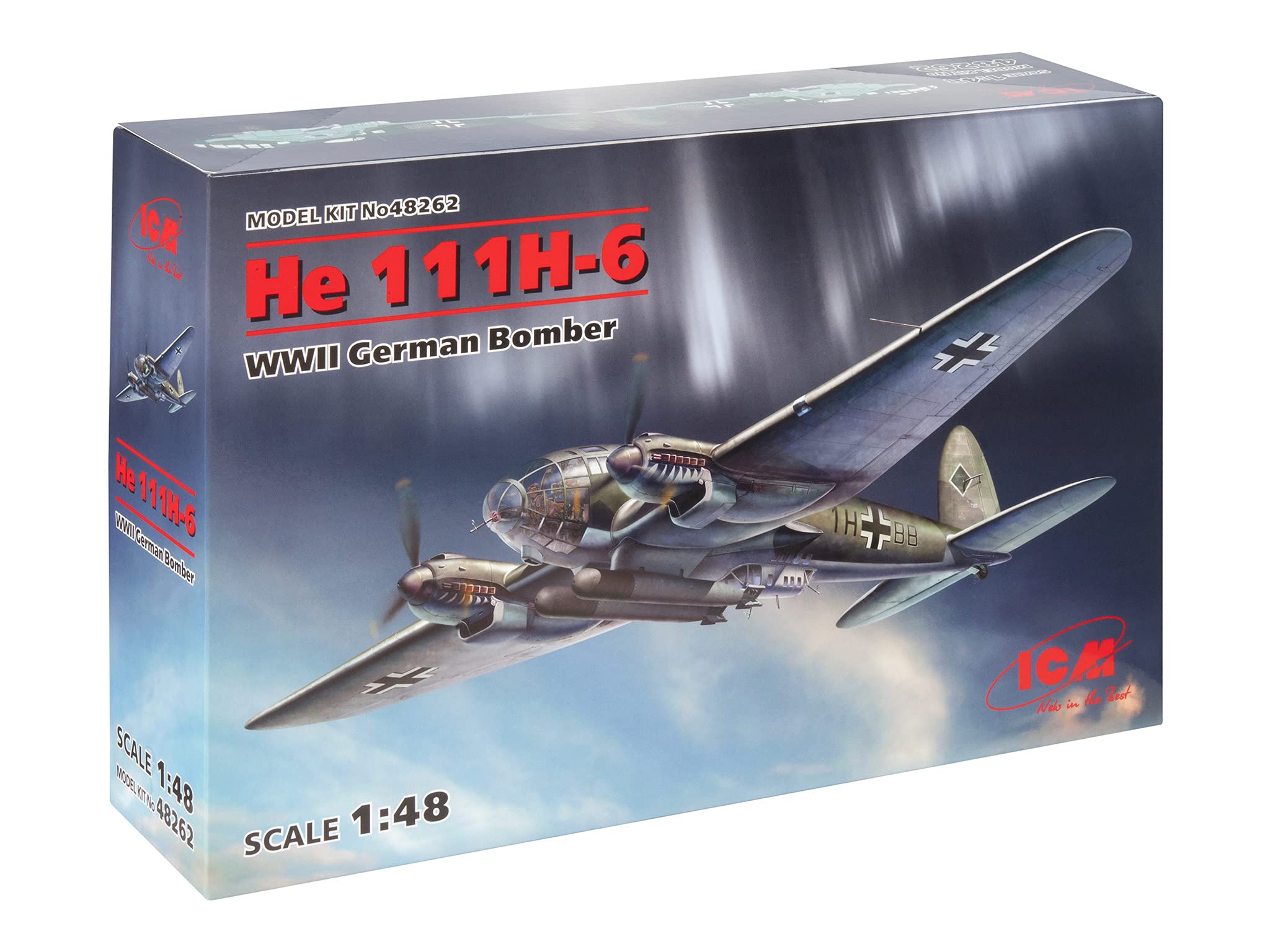 Model Kit He 111H-6, WWII German Bomber