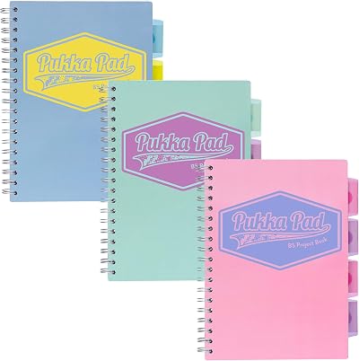 Pukka Pad 5 Subject Spiral Notebook 3-Pack B5 7x10 200 Pages 80GSM