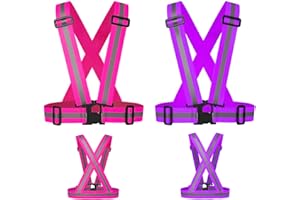 AUOON Reflective Running Vest,Reflective Vest Adjustable for Run,Cycle,Walk, Outdoor,Breathable Waterproof Lightweight