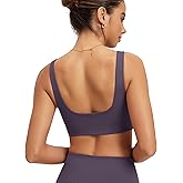 ODODOS Square Neck Sports Bra for Women Wirefree Non Padded Yoga Tank Workout Crop Tops