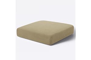 Hokway Couch Cushion Covers Stretch Cushion Covers Sofa Seat Cushion Slipcover Cushion Protector(Sand, Small)