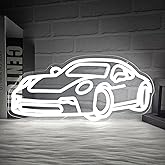Sports Car Neon Sign for Wall Decor Dimmable Neon Lights Sign Led Neon Car Signs Neon Sign for Man Cave Garage Neon Wall Sign for Bedroom Repair Shop Boys Bar Husband Gifts Window
