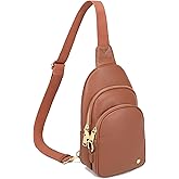 INICAT Crossbody Sling Bags Fanny Packs Leather Purses Chest Bag for Women