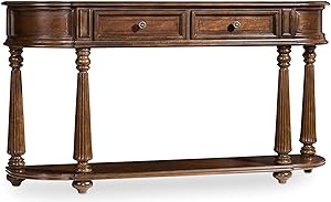 Hooker Furniture Leesburg Demilune Hall Console Table in Mahogany