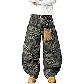 QGRSWBC Mens Baggy Jeans Camouflage Loose Cargo Pants Hip Hop Wide Leg Trousers Mid Waist Skater Jeans