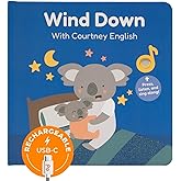 Cali’s Books Wind Down – USB-C Rechargeable Baby Book for Toddlers 1-3, Headphone Jack, Expert-Designed Bedtime Musical Book with Gentle Activities and Affirmations for a Calming Nightly Routine