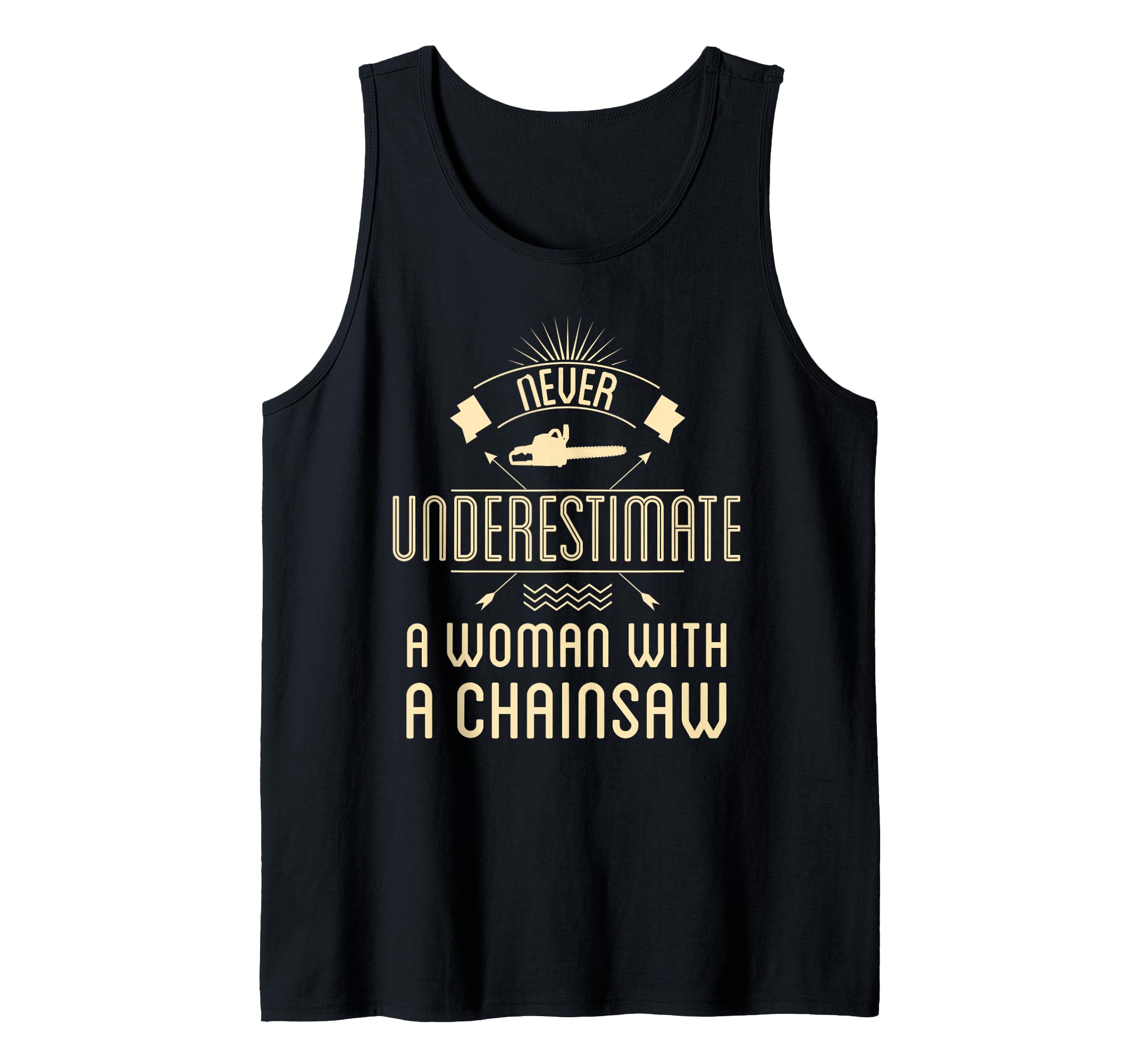 Female Arborist Women Chainsaw Girl Tree Trimmer Service Tank Top