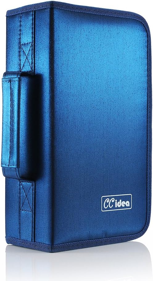 128 Capacity CD/DVD Case Holder, Storage Binder by CCidea (Blue): Electronics