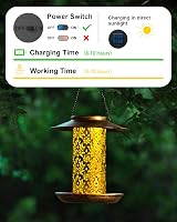 HouseSapp Solar Bird Feeder Outdoors Hanging 2.5LBs Metal Garden Lantern view 2