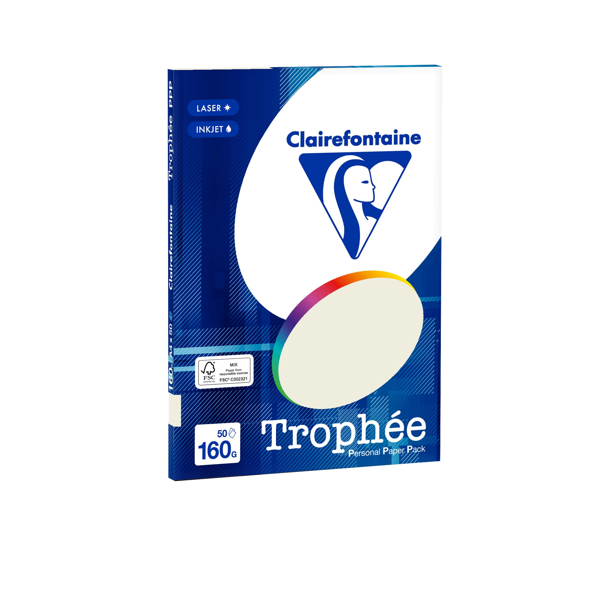 Clairefontaine Trophée – Mini ReSMA of Paper, 50 Sheets, Pearl Grey