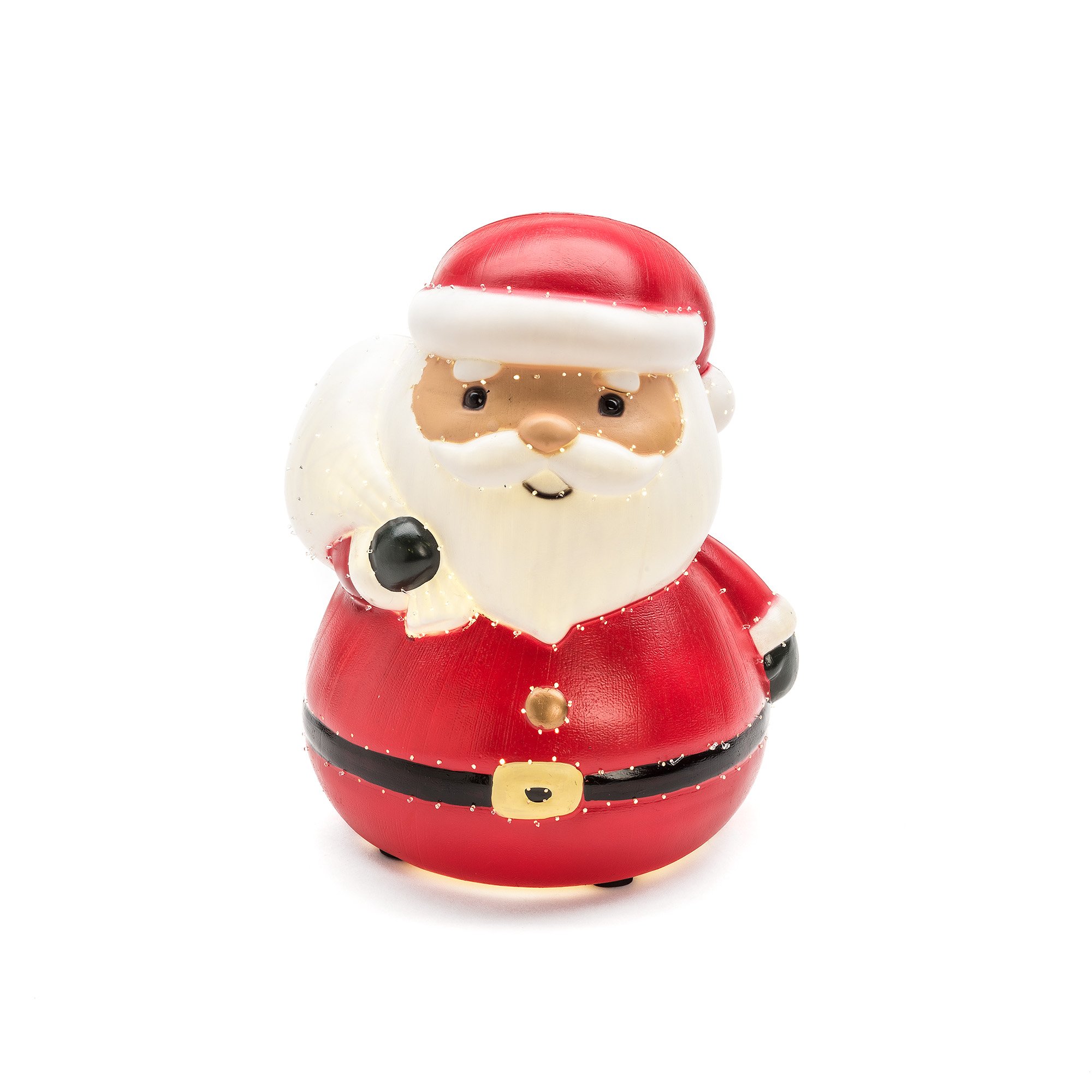 Konstsmide 3347-550 Battery Christmas Lights LED Fibre Optic Novelty Santa Claus/1 Warm White Diode/8 Hour Timer/Batteries: 3xAA 1.5V (Not Included),Red