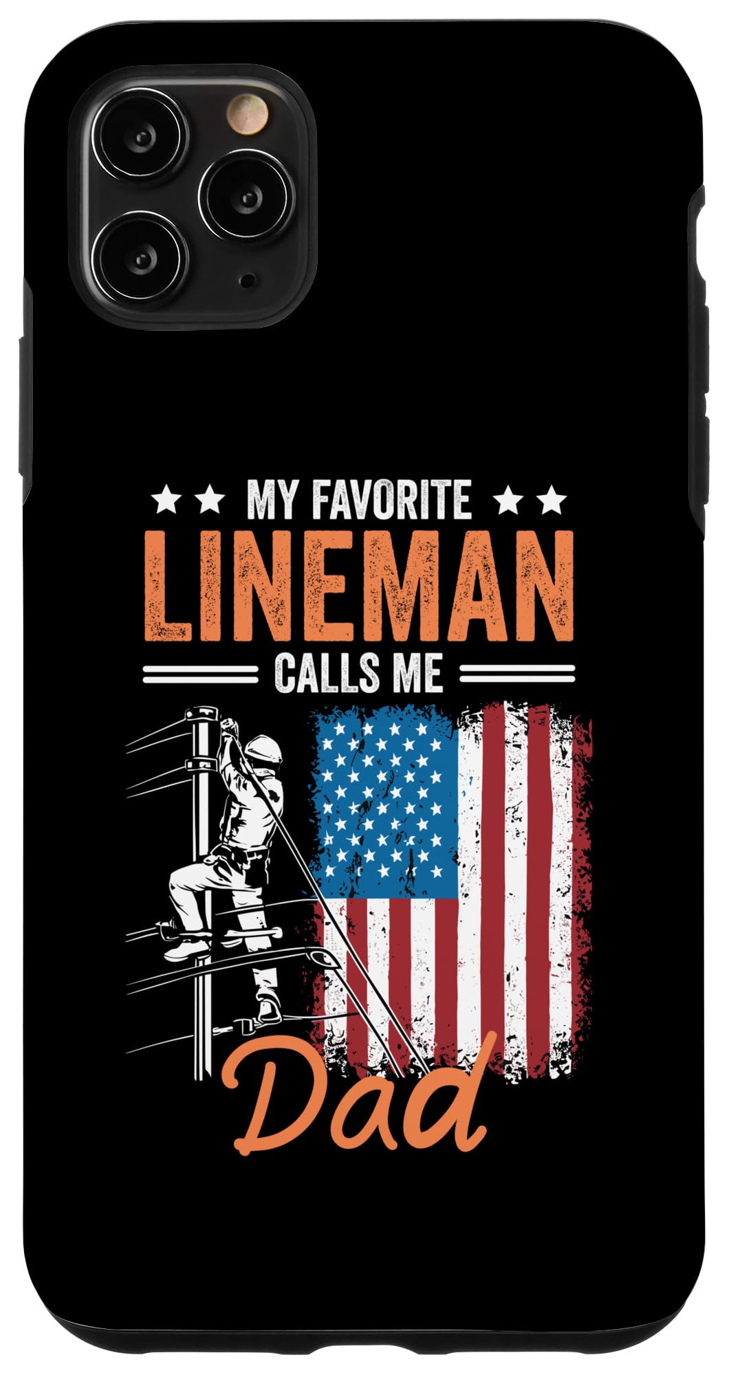 iPhone 11 Pro Max Mens Electrician's Dad Funny Lineman Motiv From Son Case
