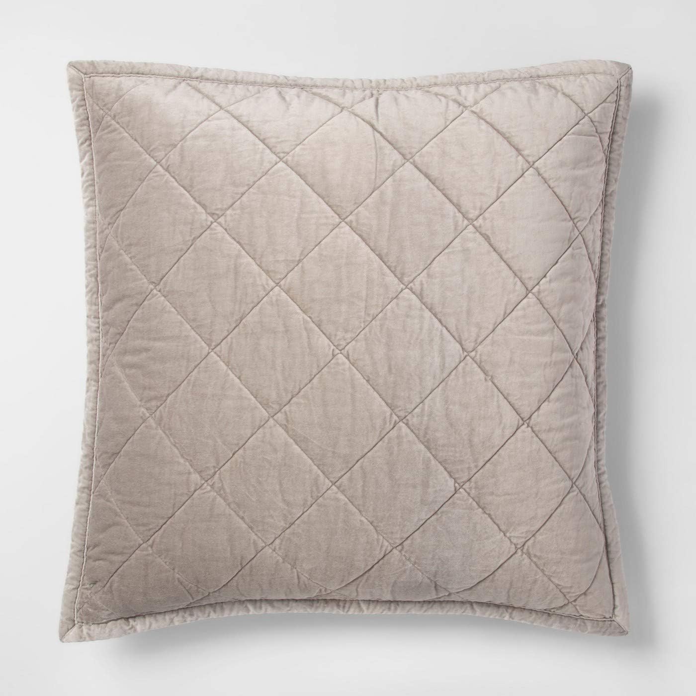 Amazon Com Fieldcrest Velvet Euro Pillow Sham Grey 26 X 26 100