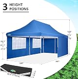 COBIZI 3x6m Pop Up Gazebo Tent with Removable Sidewalls, Light Blue view 2