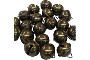 Marvexi 20Pcs Vintage Bronze & Copper Jingle Bells, 1 Inch Antique Mini Bells for Pet Collars, Christmas Crafts, Wedding Decor, Halloween Sewing, and Festive DIY Projects