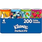 Kleenex Perfect Fit Facial Tissues, 4 Canisters, 50 Tissues per Can