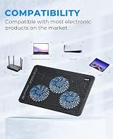 havit HV-F2056 Cooling Pad 12-17 inch Laptop Cooler 3 Ultra Quiet Fans view 3