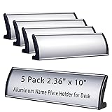 Name Plate for Desk 5 Pack 2.36"x10", Aluminum