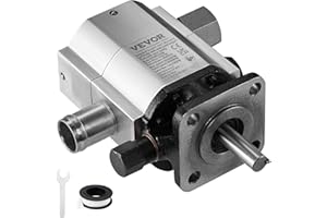 VEVOR Hydraulic Log Splitter Pump, 11GPM, 2 Stage 3000PSI, 1'' Inlet 1/2'' NPT Outlet 3600 RPM Aluminum Hydraulic Gear Pump, for Small Engine Mounting Log Splitters Snowplow
