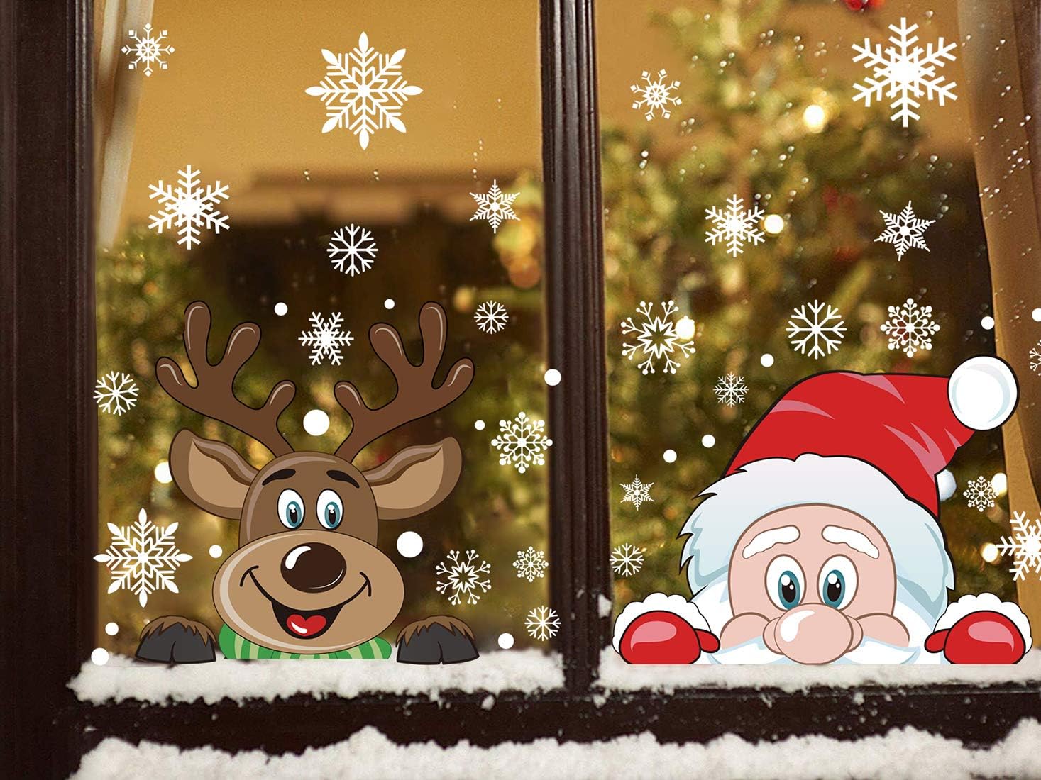 VEYLIN Christmas Window Stickers
