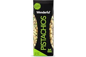Wonderful Pistachios In Shell, Roasted and Salted Nuts, 32 Ounce Bag, Healthy Snack, Protein Snack, Pantry Staple