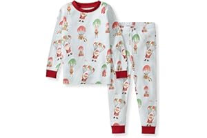 Burt's Bees Baby Girls' Pajamas, 2-Piece Long Sleeve Tee and Pants Organic Cotton PJ Set