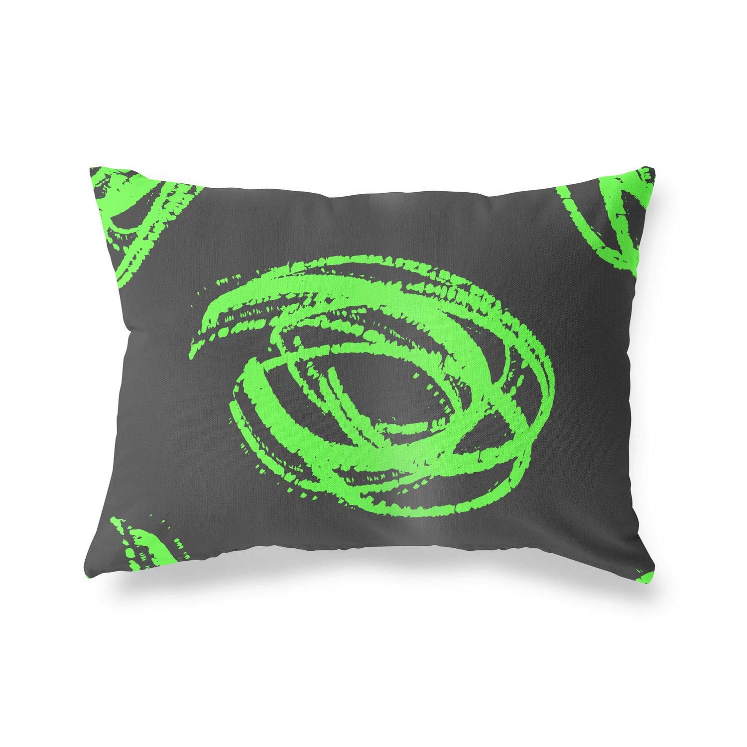 BonaMaison Decorative Cushion Cover, Neon Green Fume Throw Pillow Covers, Home Decorative Pillowcases for Livingroom, Sofa, Bedroom, Size: 45X60 Cm - Designed and Manufactured in Turkey