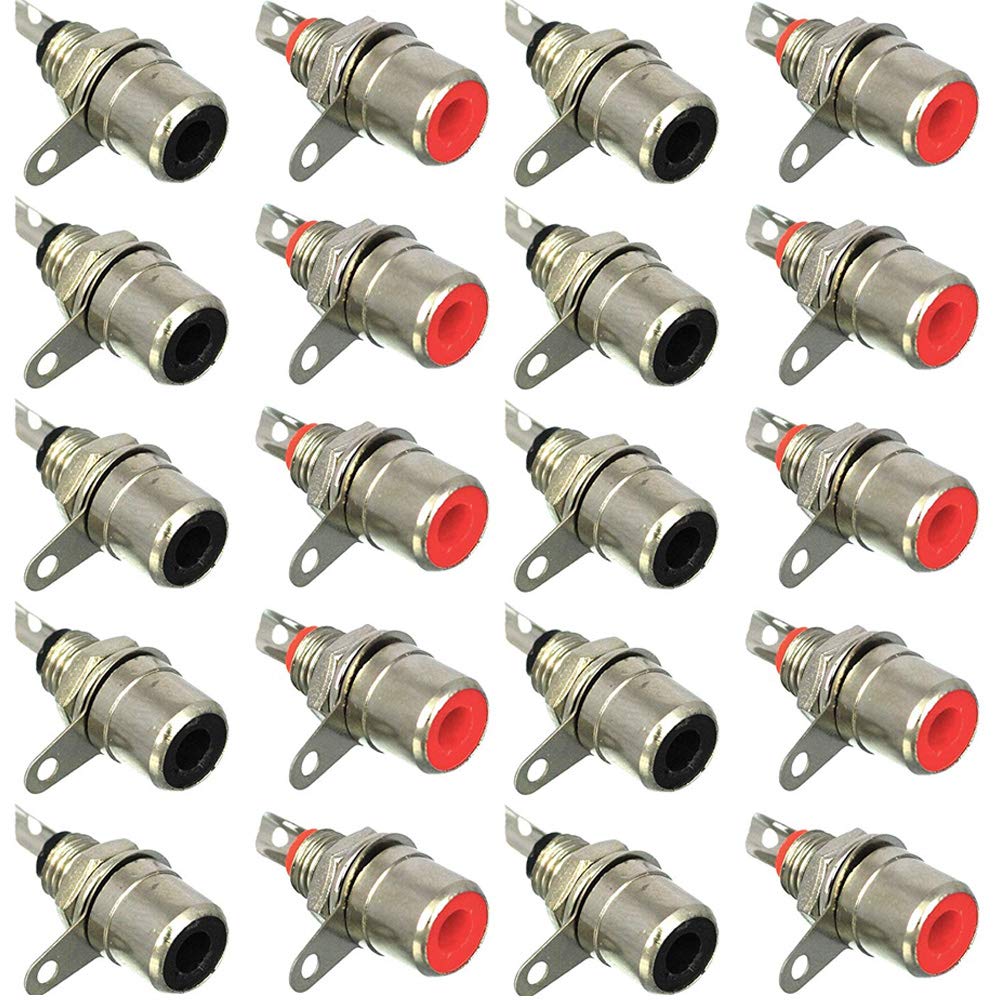 RUNCCI-YUN RCA Panel Mount Female Socket Connectors With Chassis Phono Solder