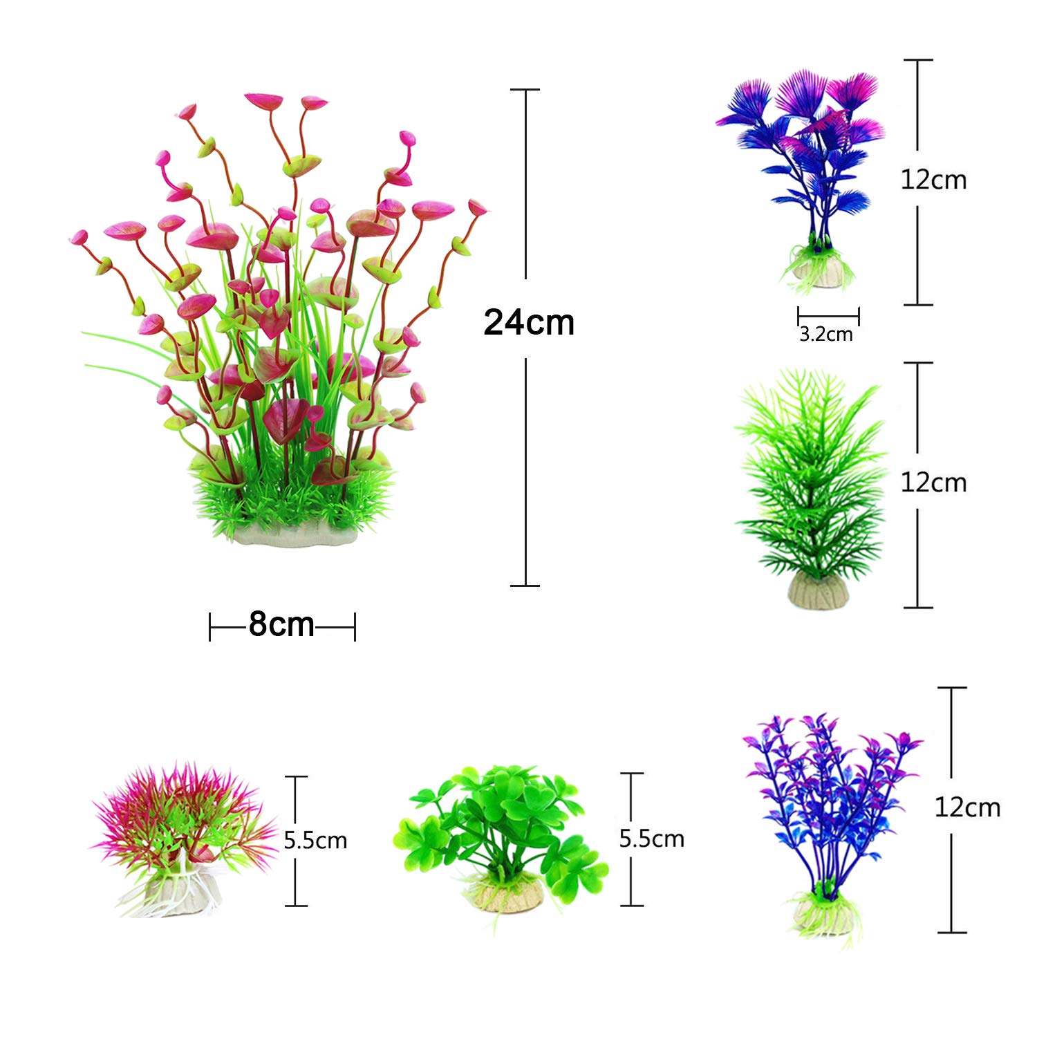 Cousduobe Artificial Aquatic Plants Small Aquarium Plants Artificial Fish Tank Decorations Used For Household And Office Aquarium Simulation Plastic Hydroponic Plants Fish Aquatic Pets Aquarium Decor Sek Pro De