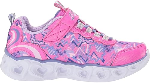 skechers heart lights pink
