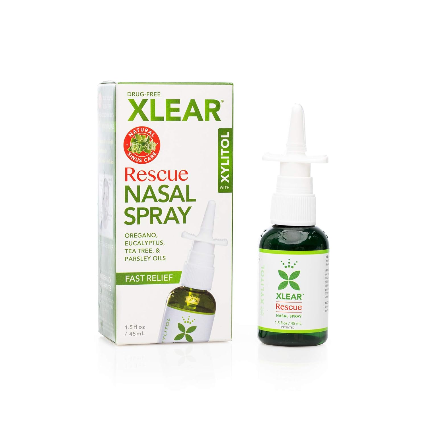 Xlear Rescue Nasal Spray with Xylitol, AllNatural Saline