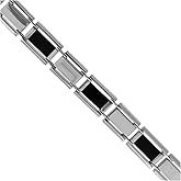 Jewels By Lux Stainless Steel Black-tone Mens Fashion Link Bracelet