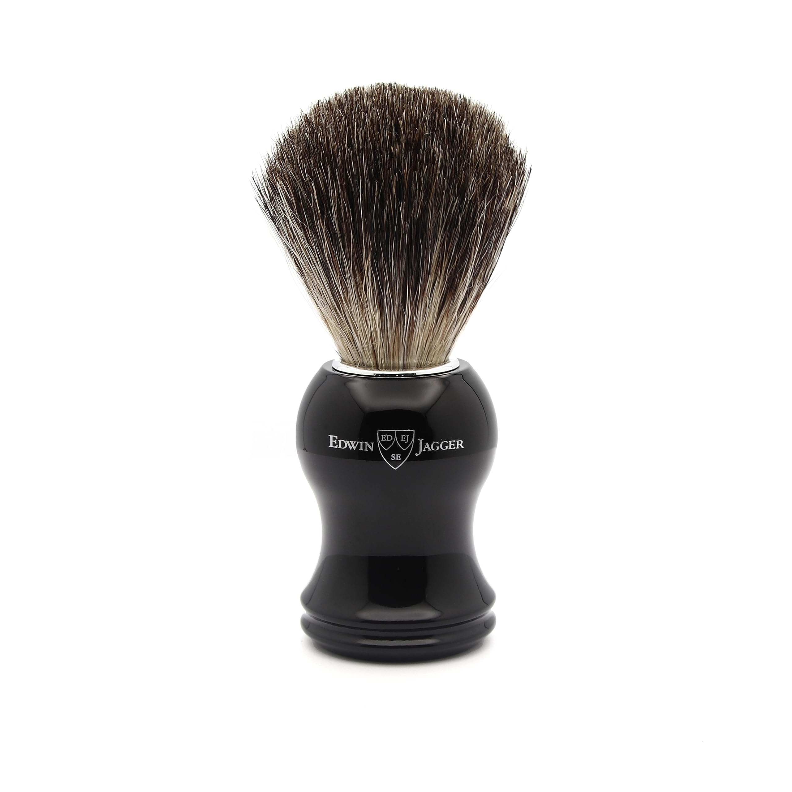 Edwin Jagger 81P36 Classic Badger Shaving Brush for Shaving Cream or Soap for Men (Black)