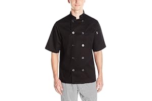 Chef Code Men's Short Sleeve Unisex Classic Chef Coat