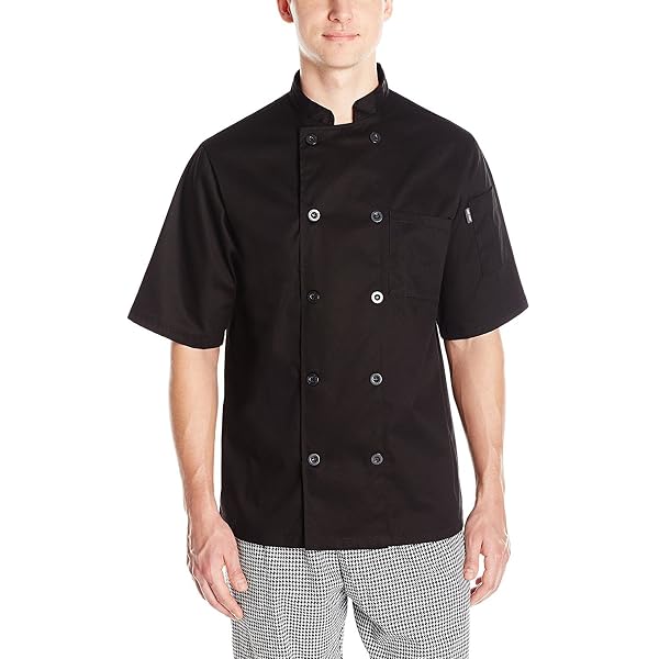 Dickies Men's Henri Classic Chef Coat - Professional Kitchen Jacket In Black Or White