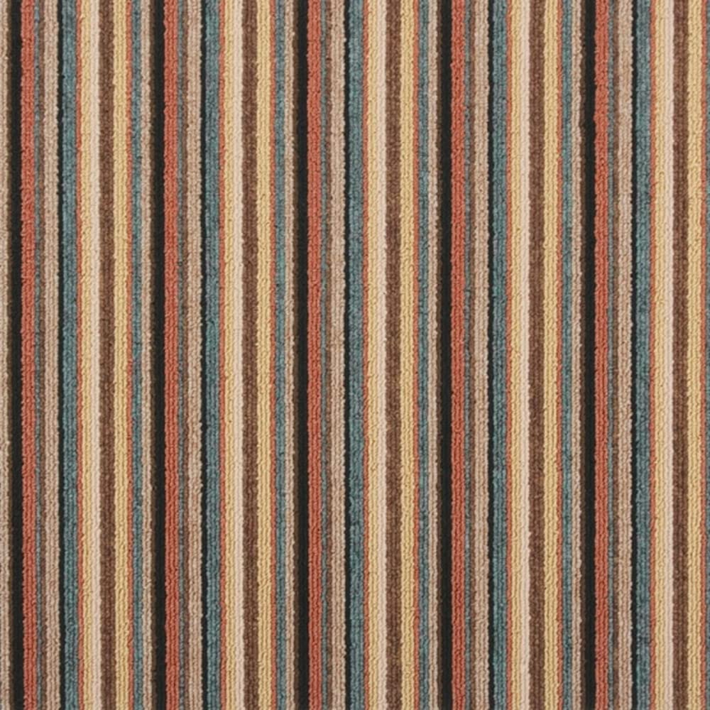 Dandy by William Armes, Ios Stripe Indoor Washable Runner, Brown, 180 x 67