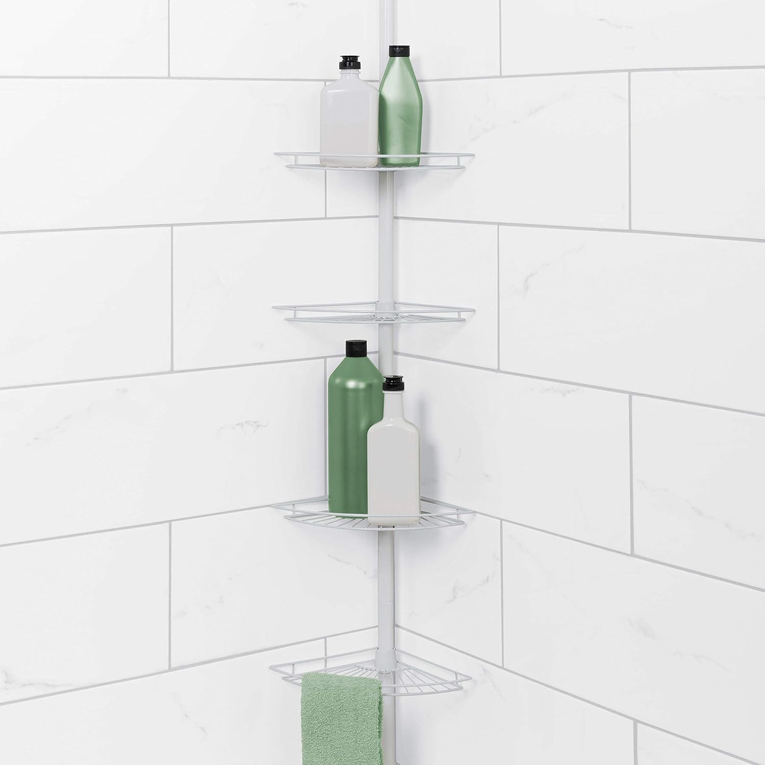 Zenna Home Shower Tension Pole Caddy, Oil Rubbed Bronze: Home & Kitchen