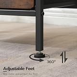 HOOBRO Bedside Table with Charging Station Rustic Brown & Black EBF110KBZ01 view 9