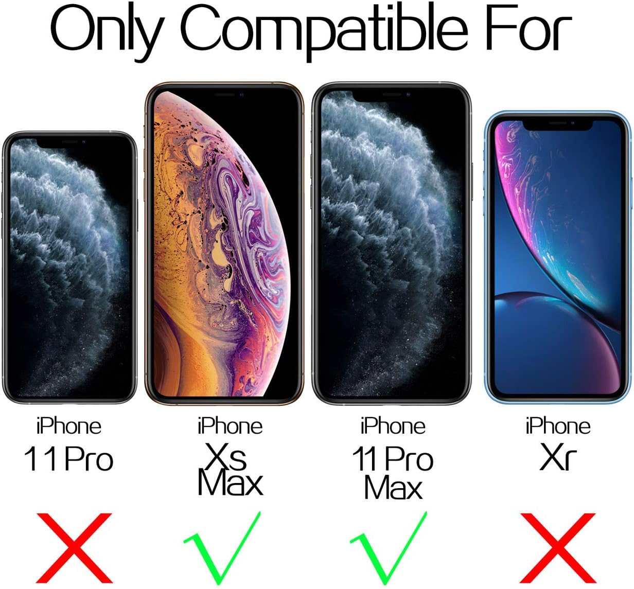 Mkeke Compatible with iPhone 11 Pro Max Screen Protector, iPhone Xs Max Screen Protector Tempered Glass [3 Pack][6.5"]