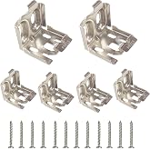 Kowibcl Blind Brackets, 6 Pcs Mini Blind Brackets for Window Shades, with Screws (1.3 x 1.18 Inches), Silver