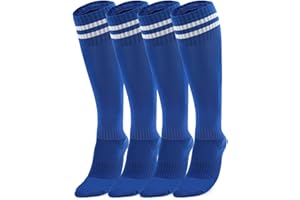 2-Pairs Knee High Soccer Socks, Youth Adult Athletic Compression Socks, Fit for US Size 6-11